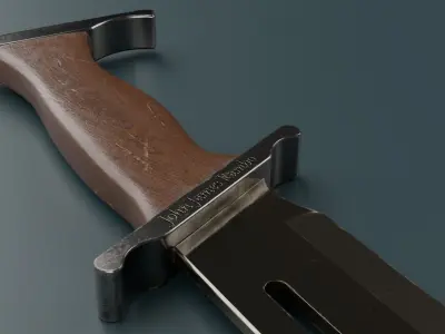 Hunting knife Low-poly 3D model