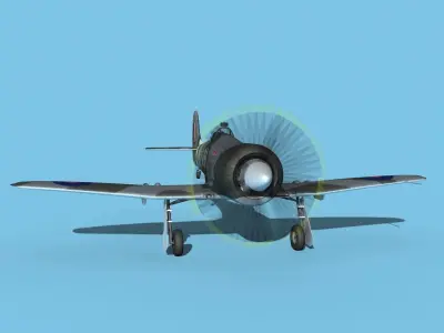 Hawker Tempest MKII RAF CAN 3D model