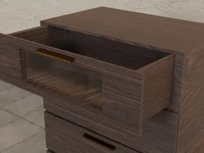 Chest Drawer Low-poly 3D model