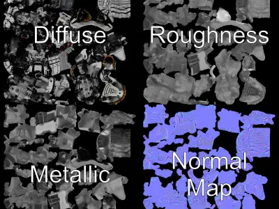 Mechanical Dinosaur Model Pack Low-poly 3D model