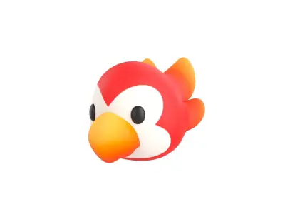 Prop168 Parrot Head 3D model