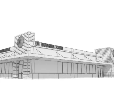 Mcdonalds Burger king Restaurant 3D model