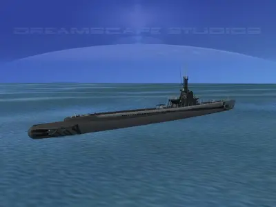 Balao Class Submarine SS343 USS Icefish VHP 3D model