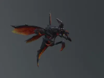 BEE LAVA MONSTER Low-poly 3D model