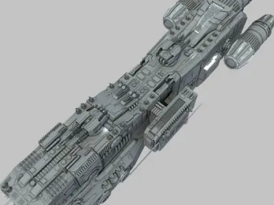 Light Cruiser - Preacher class 3D model