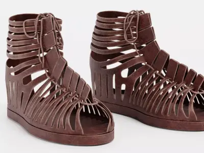 Caligae Sandals - Roman Armor Equipment 3D model