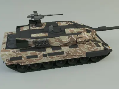  Leopard 2A6 military tank 3D model