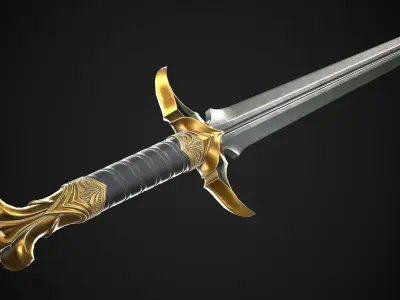 Sword A2 Low-poly 3D model