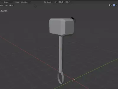  Thor Hammer Free low-poly 3D model