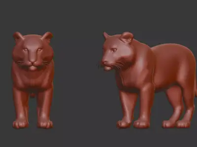 Sumatera Tiger Miniature Low-poly 3D model