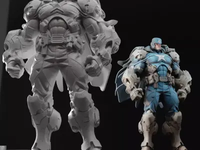 Armored Super Soldier 3D print model
