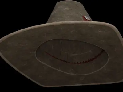 Hat historic old Low-poly 3D model