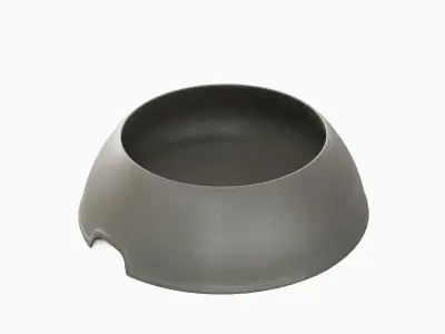 Plastic Dog Bowl A 06 Low-poly 3D model