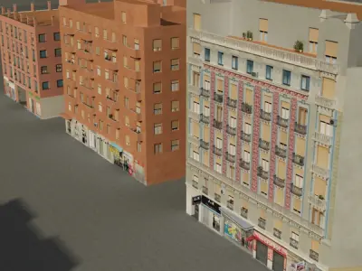 Building Collection 61 - 70 Low-poly 3D model