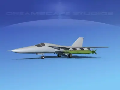 General Dynamics FB-111 Aardvark VBM Low-poly 3D model