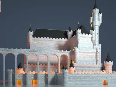 Fantasy Castle 007 3D model
