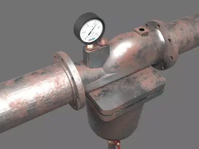  Honeywell F78TS fine filter with backwash flanged 3D model