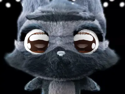 Firefox peluche  Low-poly 3D model