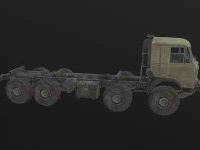 Kamaz Empty Low-poly 3D model