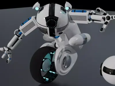 Robot futuristic Free low-poly 3D model