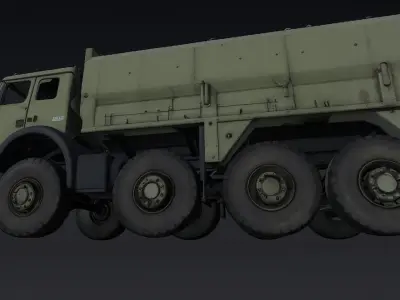 Military Toy Truck for Kids 3d model Low-poly 3D model