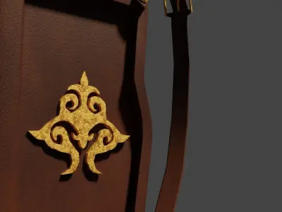 Mongol Style Arrow Sack Low-poly 3D model