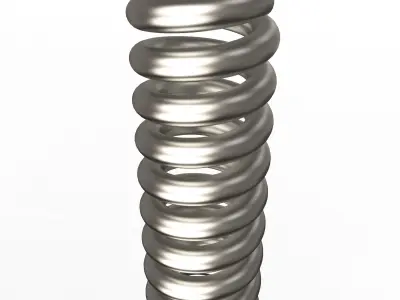 Coil Spring Low-poly 3D model