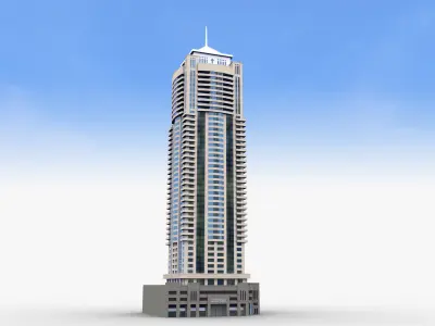 Modern Building pack 4 Low-poly 3D model