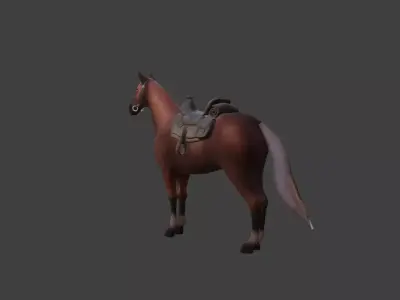 Low Poly Horse  Low-poly 3D model