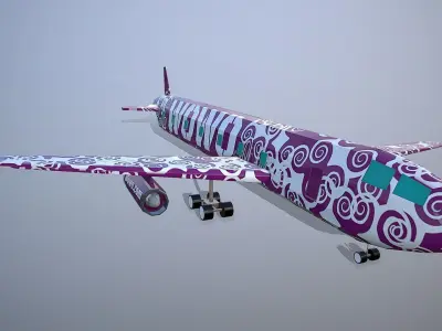 Airplane WOWO Low-poly 3D model