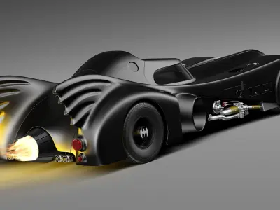 Batmobile 1989 Jet Car 3D model