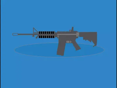 m4 gun 3D model