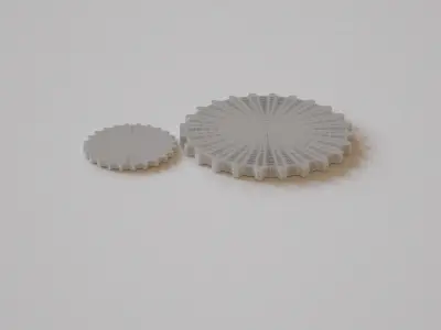 gears two Free low-poly 3D model