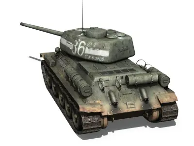 T-34 85 - Soviet medium tank - 36 3D model