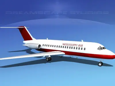 Douglas DC-9-20 Mississippi Air 3D model