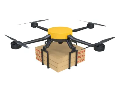 Pizza Delivery Drone 3D model