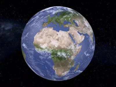 8K Earth Low-poly 3D model