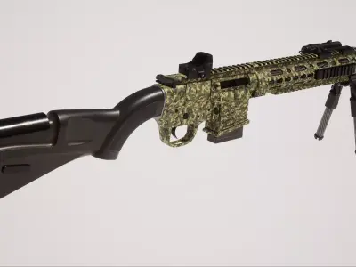 Sniper Rifle 2 Used Low-poly 3D model