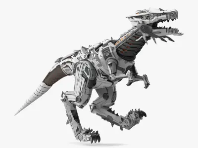 Dinosaur Robot Rigged for Maya 3D model