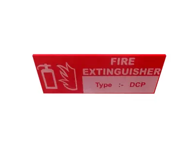 Fire Extinguisher Sign Low-poly 3D model
