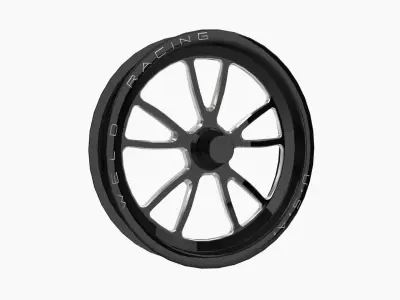 Weld Racing Full Throttle drag front wheel Low-poly 3D model