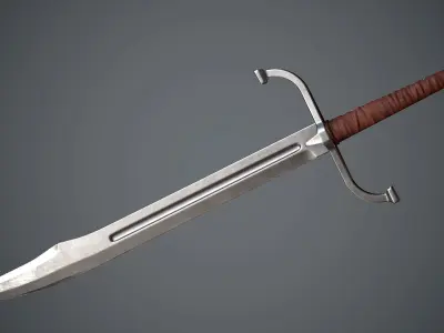 Realistic Medieval Swords Low-poly 3D model