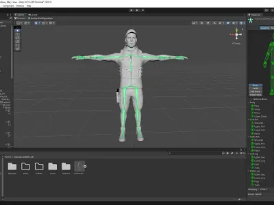 Casual Soldier 25 Low-poly 3D model