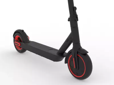scooter Low-poly 3D model 5