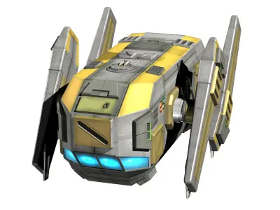 Drone Type Low-poly 3D model