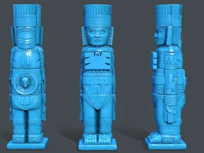 Statue Aztec  Atlante Tula 3D print model