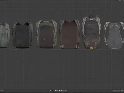 Bag Back Pack Pubg 3D model