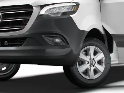 Mercedes Sprinter L2H2 RWD HQ Interior 2025 UKspec 3D model