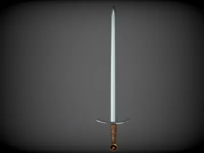 Templar Sword Low-poly 3D model