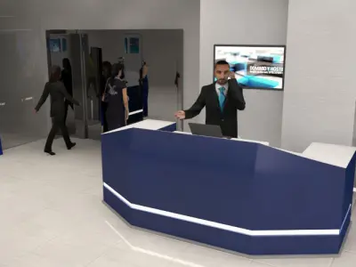 First floor of commercial premises 3D model